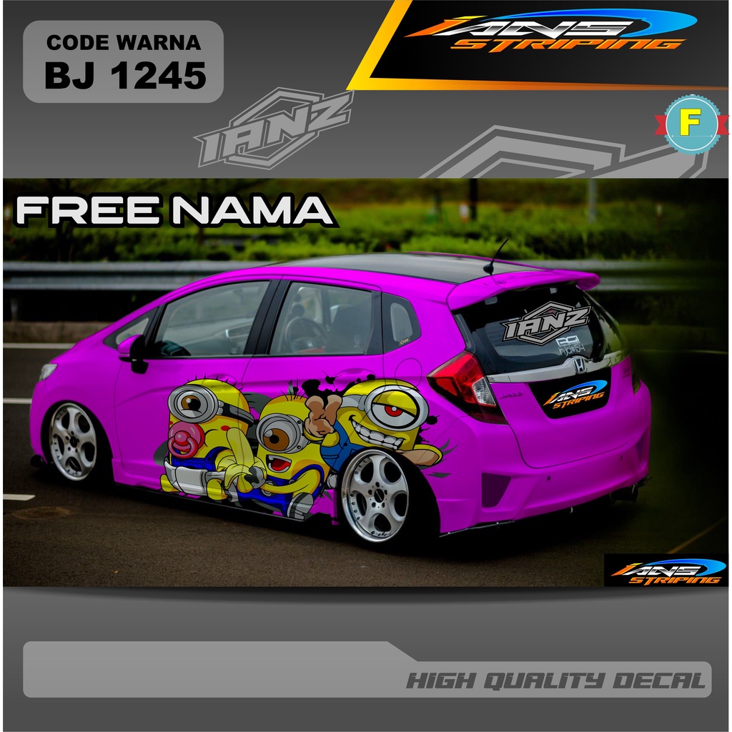 DECAL STIKER MOBIL HONDA JAZZ / VARIASI STIKER AGYA AYLA MOBIL BRIO / STIKER DECAL TERMURAH