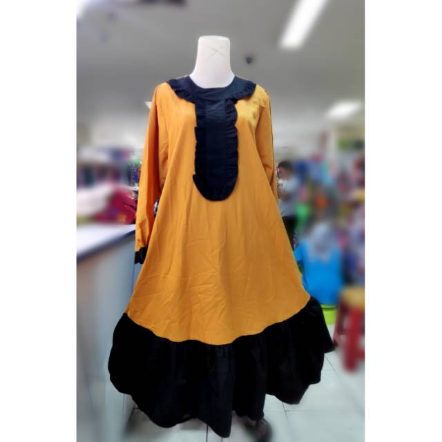 Tunik katun rempel bawah lebar import MUMTAZA