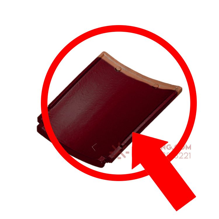 Genteng Setengah Kanmuri Tipe Espanica KE 5 Warna Maroon Aksesoris Genteng Keramik
