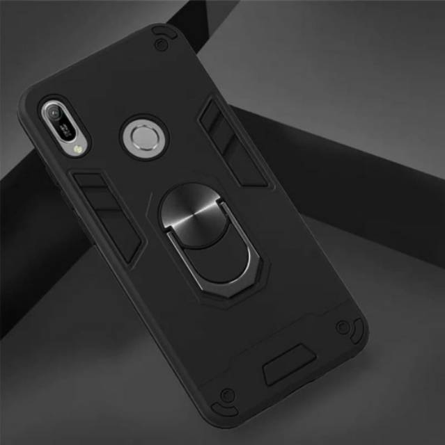 CASE INFINIX SMART 4 - HARDCASE RING CARBON THUNDER INFINIX SMART 4