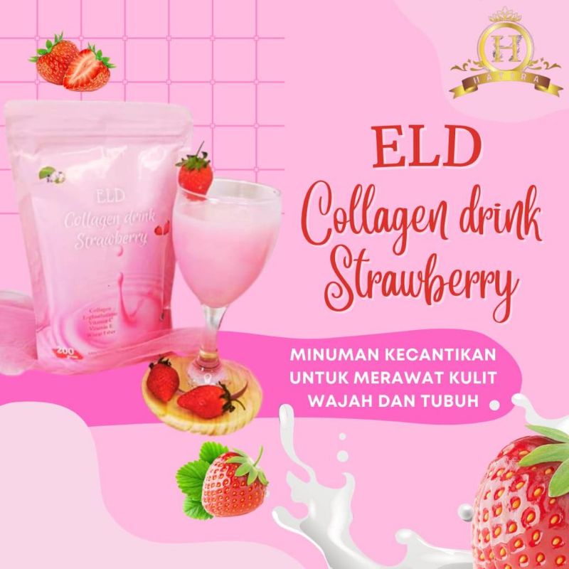 

Eld colagen drink Strawberry susu pemutih