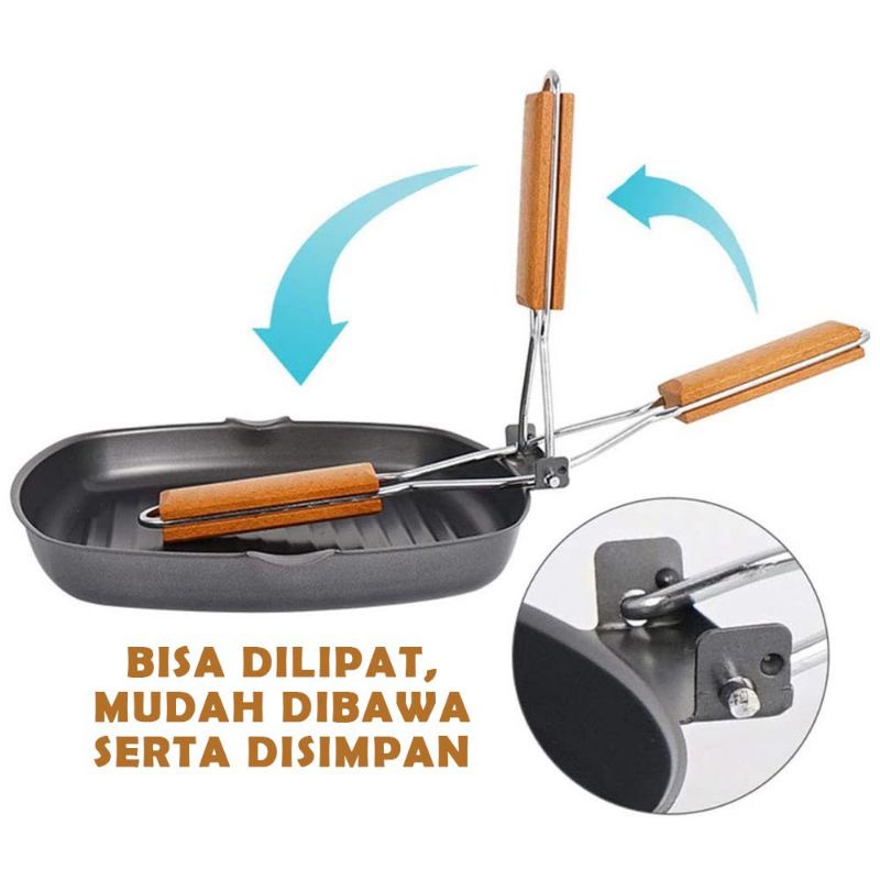 Square Grill Pan GSF 24cm G 2402 / Panggangan Serbaguna / Panggangan Daging / Panggangan Roti Bakar