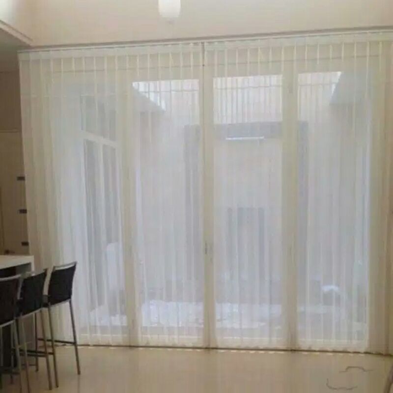 LILL Vitrase  Tirai Gorden Jaring Putih Polos Hordeng 