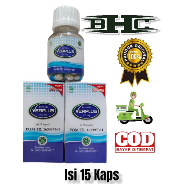 INNOLIFE VERPLUS ISI 15 KAPSUL VERMINT PLUS OBAT DBD DEMAM TINGGI &amp; TIPESVERPLUS INNOLIFE 100% ORIGINAL