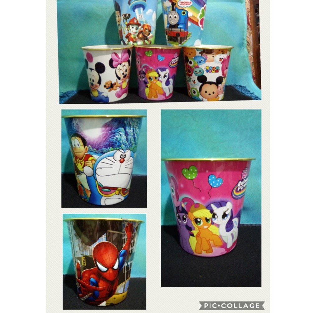 Tong Tempat Sampah Anak Karakter Bingkisan Souvenir Ulang Tahun Anak