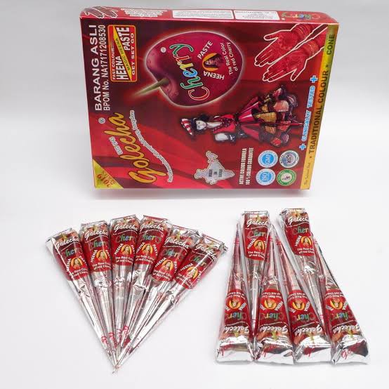 GOLECHA CHERRY HENNA MERAH - HENA TANGAN