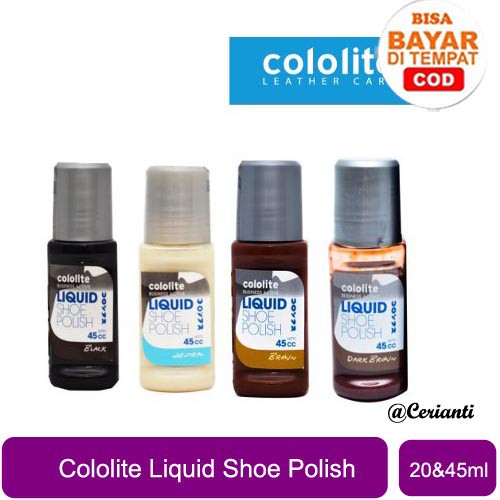 Cololite Liquid Shoe Polish 20ML - 45 ML - TRAVEL SIZE