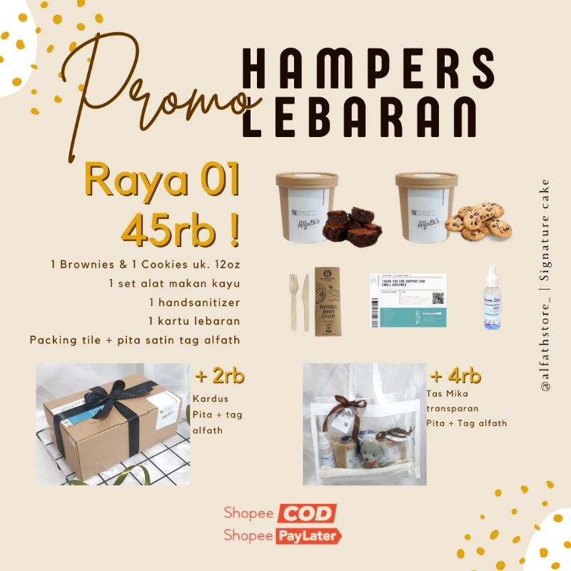 

PAKET HAMPERS LEBARAN/PAKET HAMPERS KUE BROWNIES RAYA-01