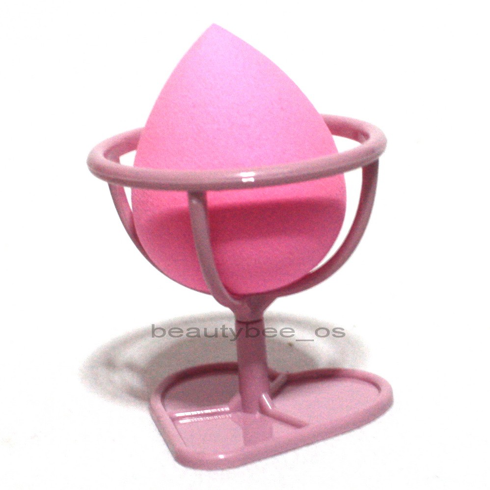 MAKEUP SPONGE BLENDER + HOLDER LAMEILA PINK MUDA (MOTIF-1)
