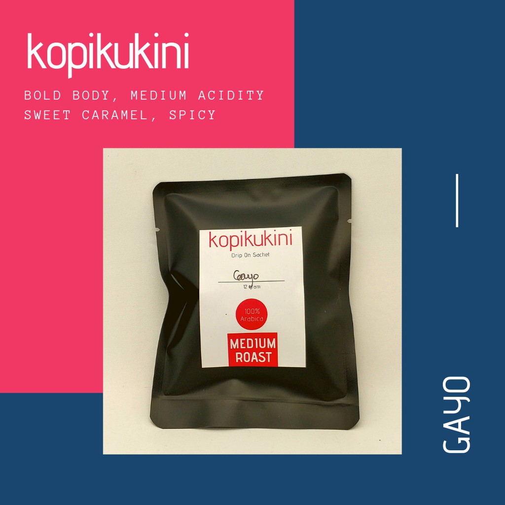 

KOPI ARABIKA ACEH GAYO BUBUK - DRIP ON COFFEE ISI 2 SACHET, SINGLE ORIGIN ARABICA, KOPI SASET