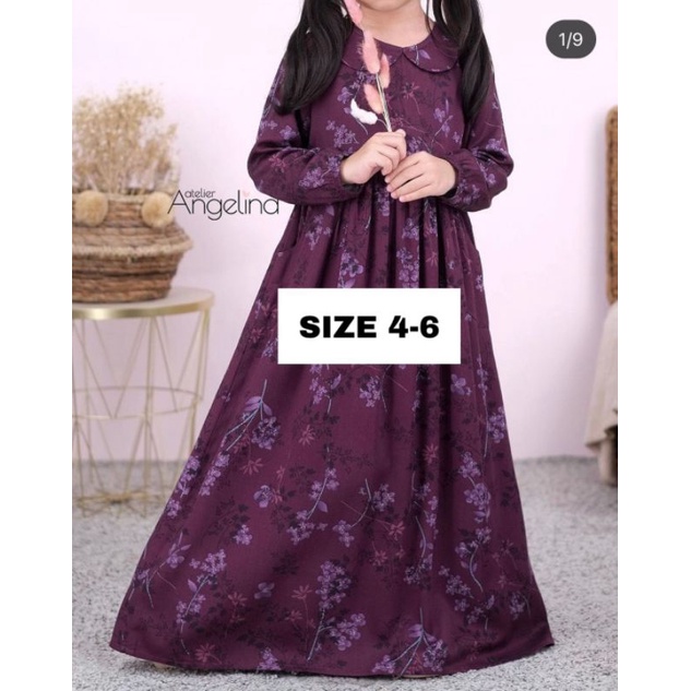 sarah bella dress by atelier angelina little winter floral dark cherry 4-6
