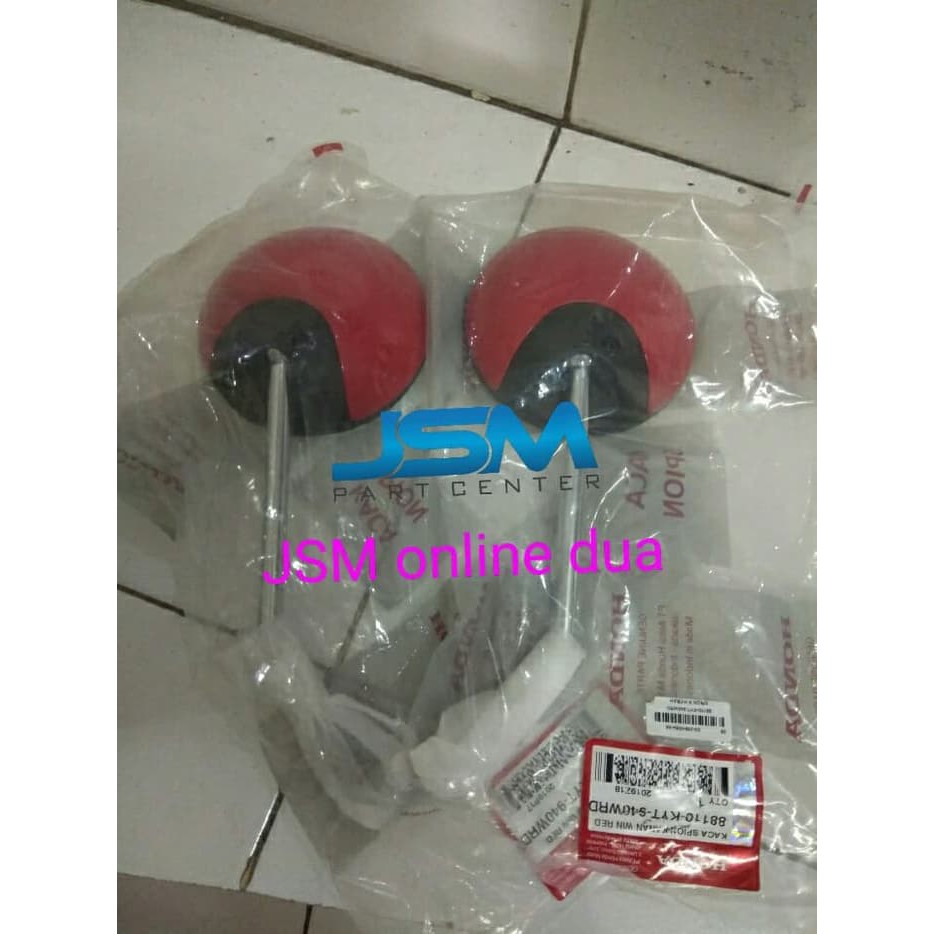 SEPASANG KACA SPION SCOOPY FI SCOOPY KARBU MERAH ORI AHM ORI ORIGINAL