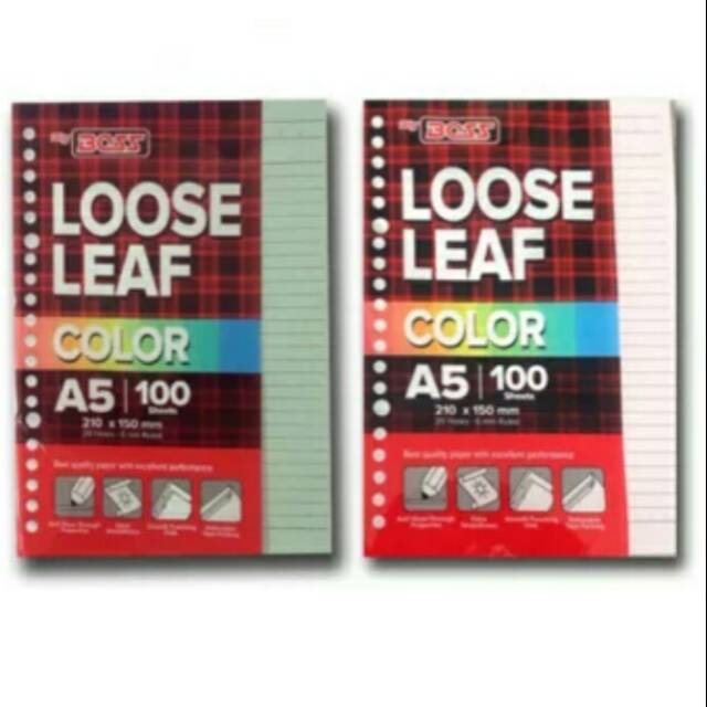 

Loose Leaf Color Big Boss A5 Bergaris 100 lembar
