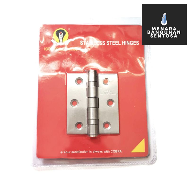 Engsel Stainless Steel Cobra 3&quot; Inch Tebal - Engsel Pintu Jendela