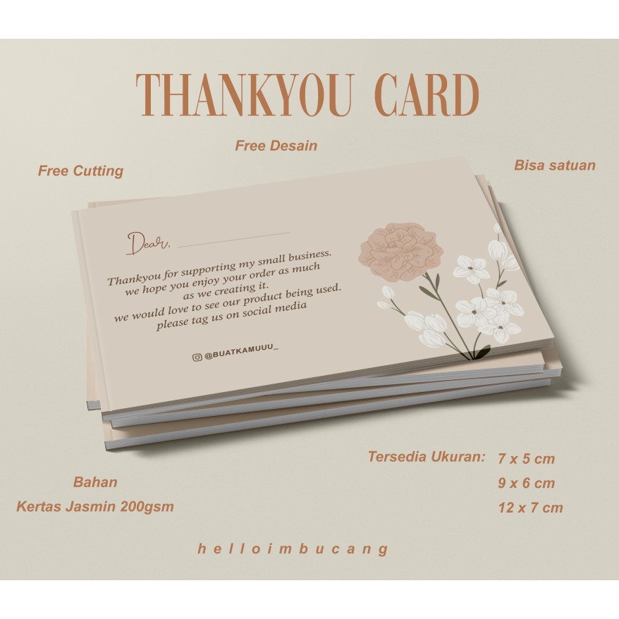 

THANKYOU CARD BY BUCANG