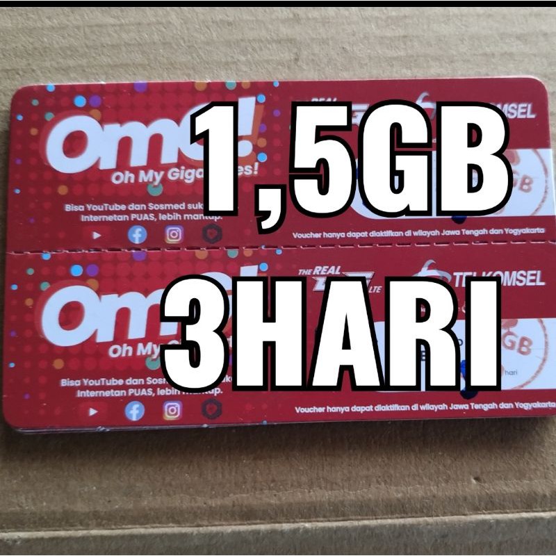 Telkomsel 1,5gb 3HARI JATENG