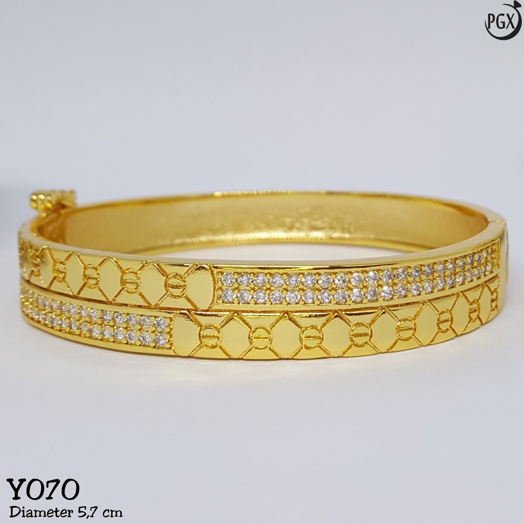 Y70 Gelang Bangkok Chanel | Set Perhiasan Imitasi Xuping Lapis Emas