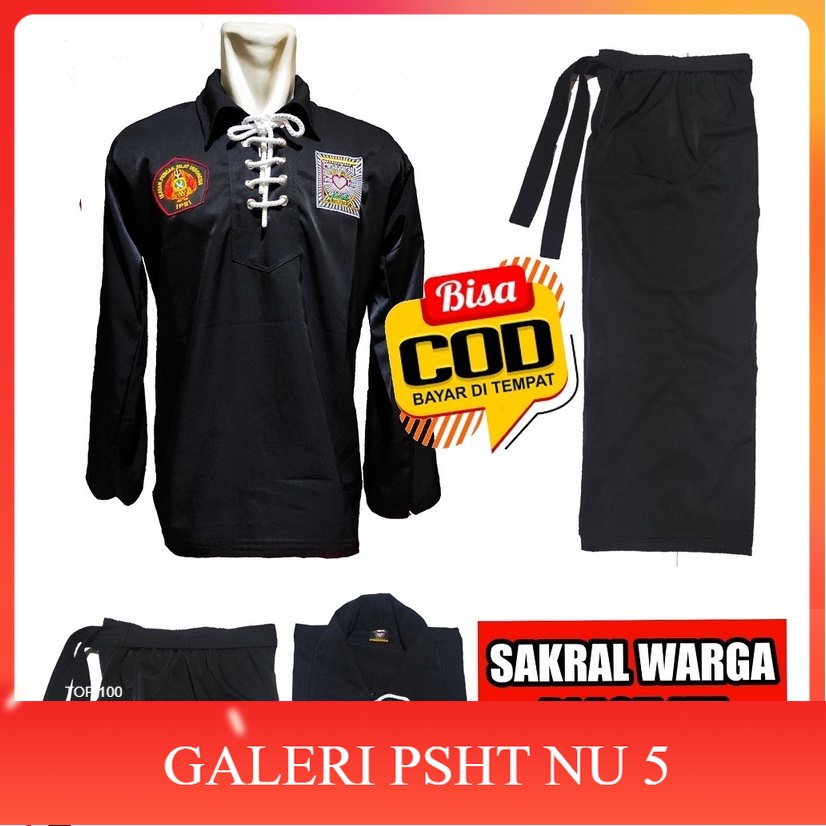 Atribut PSHT- Baju Seragam Silat Sakral Warga PSHT Black Jet