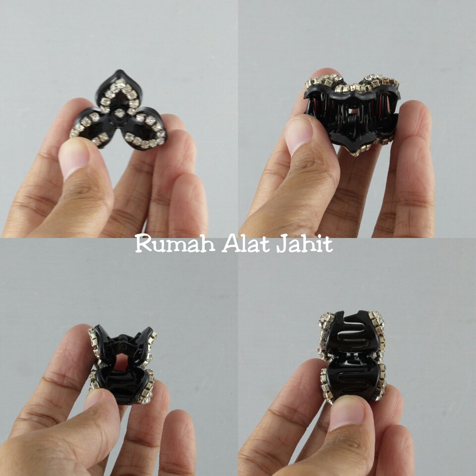 Jepit Rambut / Jedai Kecil Permata Bunga 4cm