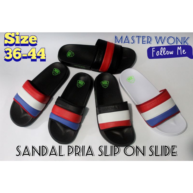 footwear Sandal Pria Slide Slip on Sendal Anti Licin Ringan Selop Gokar masterwonk