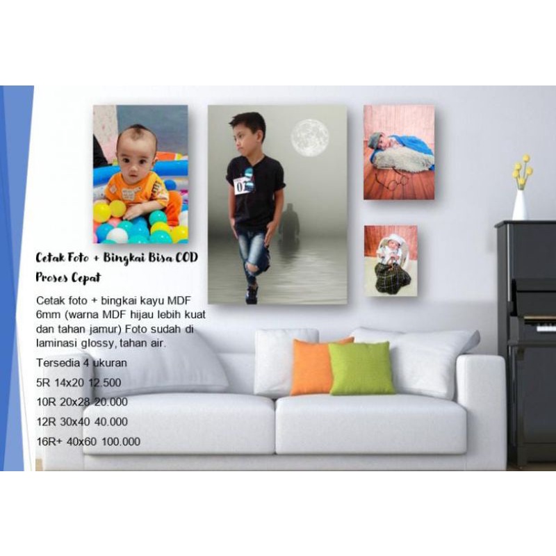 CETAK FOTO + BINGKAI BLOCK 12R / FOTO BLOK 12R / CETAK FOTO BINGKAI KAYU / CETAK FOTO KAYU / KADO