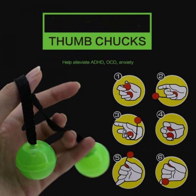 Fidget Thumb Chucks Lampu Mainan