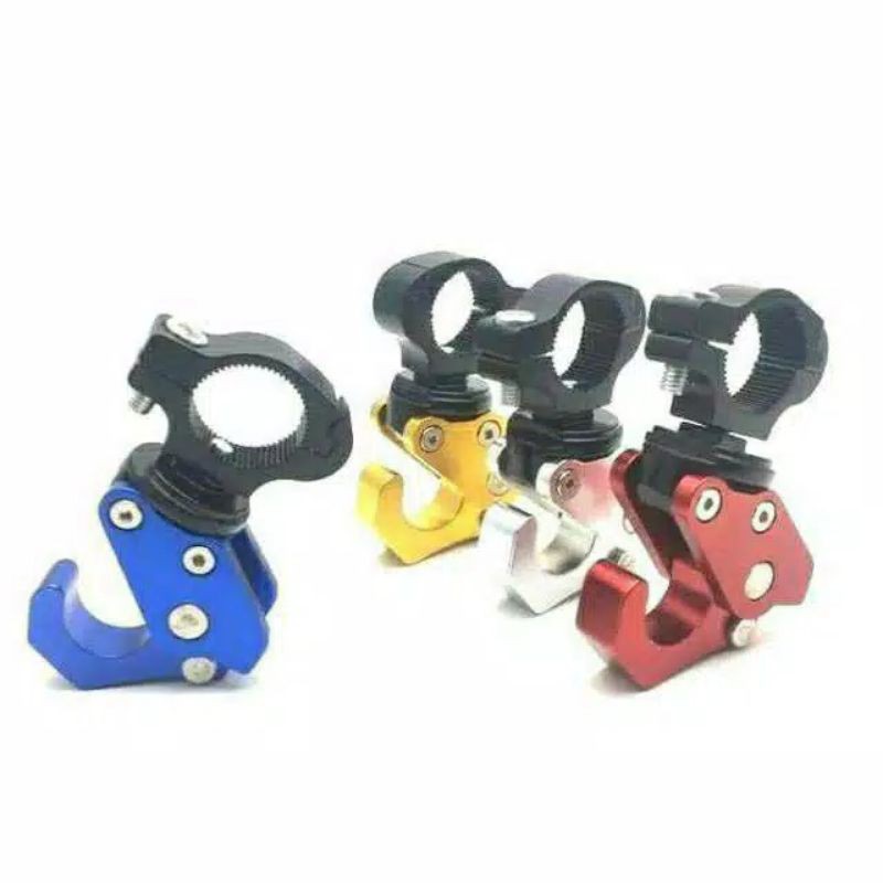 Gantungan Barang Motor Jepit Di stang Universal Pcx,Adv,Vixion,Cb150r,Versa,Byson Dan Motor Lainnya