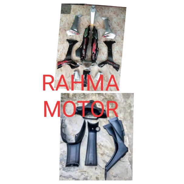 FULL SET BODY KASAR HALUS YAMAHA F1ZR/Fizr hitam silver