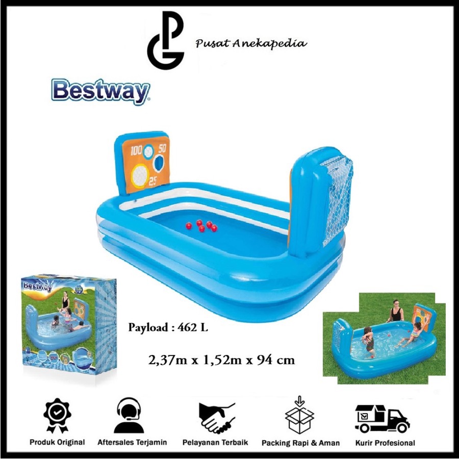 54170 Bestway Kolam Renang Anak - Kolam Anak ukuran 2,37x1,52x94 cm - Bestway 54170