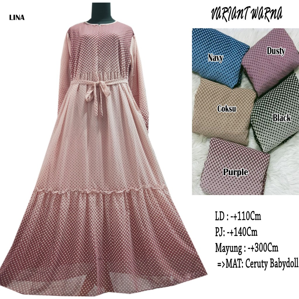 ANDARA POLKA MAXY/GAMIS CERUTY MOTIF