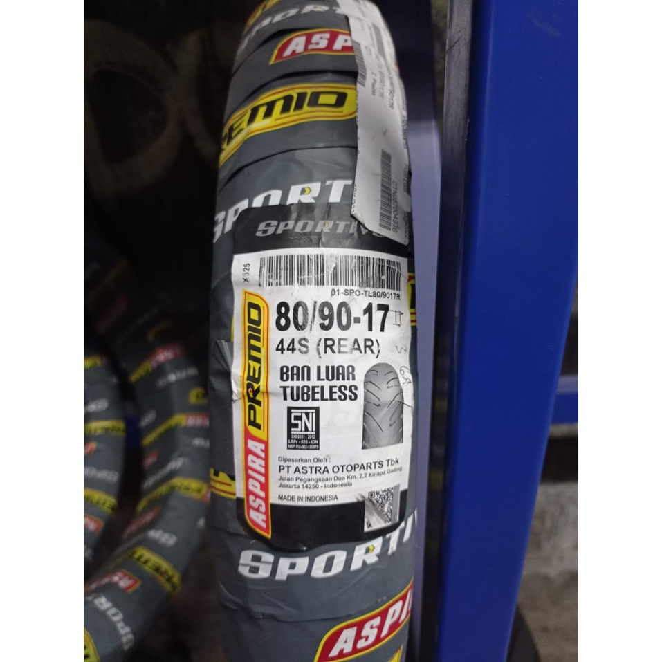 Ban motor bebek Aspira Premio Sportivo 80 90 17 R Tubeless