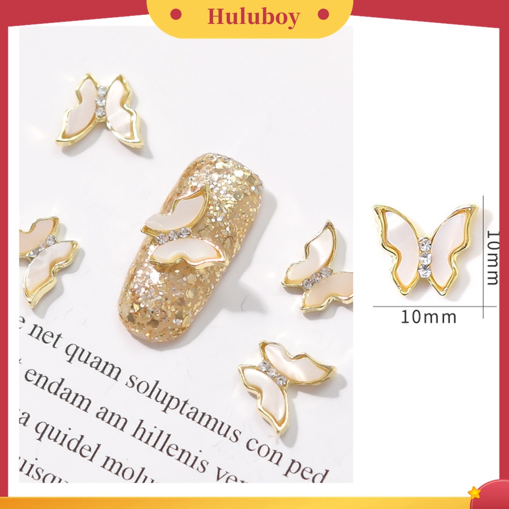 Huluboy Huluboy♡ Butterfly Berlian Imitasi Bentuk Kupu-Kupu Untuk Dekorasi Nail Art