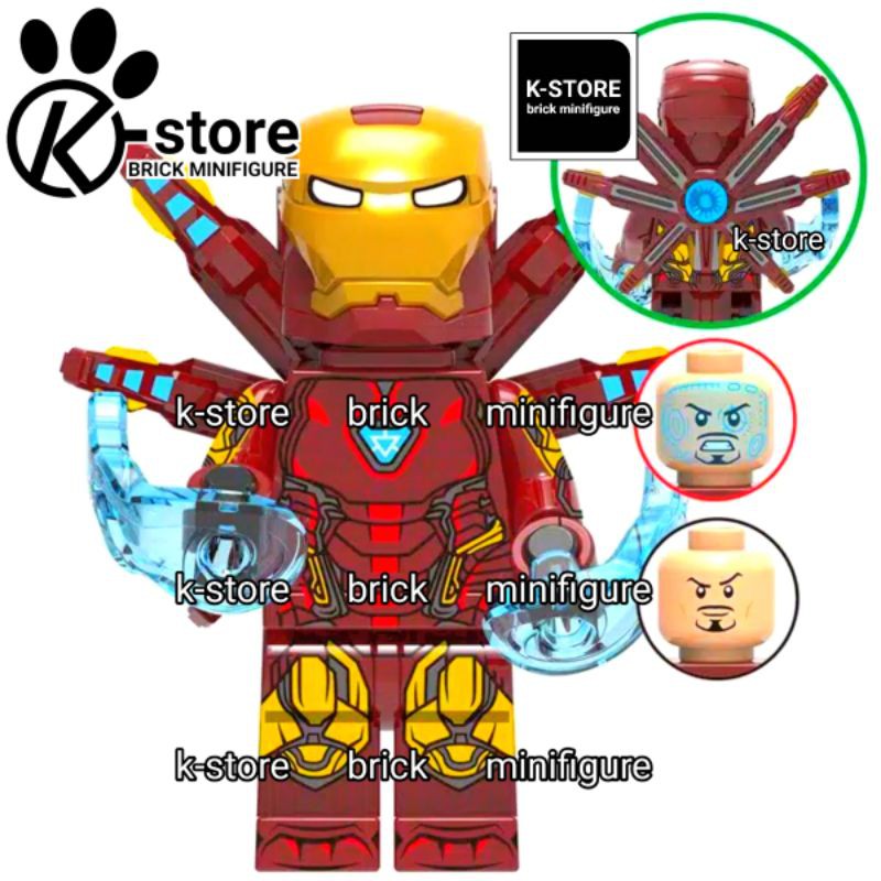 lego iron man ironman mark 85 mk 85 avengers endgame block minifigure