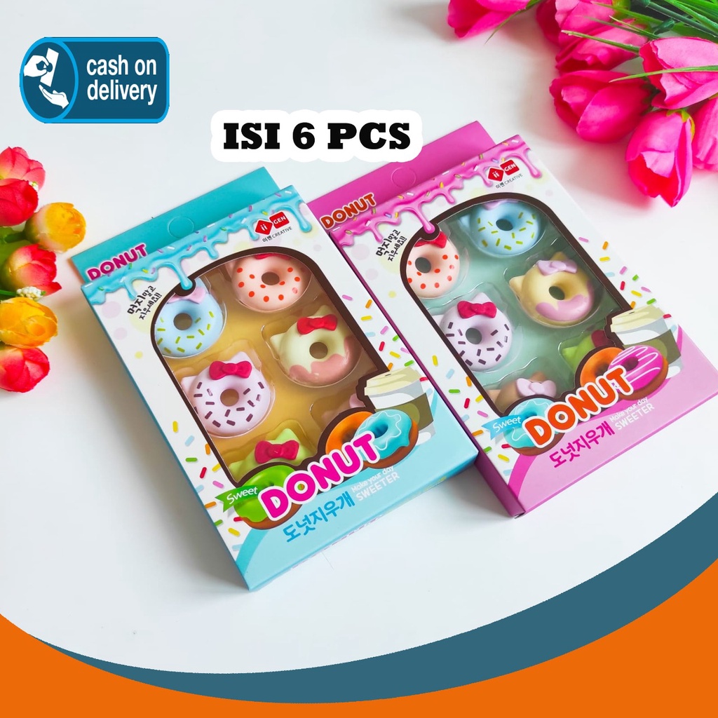 

SEPAKET PENGHAPUS DONAT KUCING ISI 6 PCS ALAT TULIS UNIK MURAH STIP SETIP ERASER HEWAN UNIK