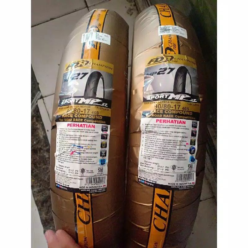 BAN FDR MP 27 ring 17 soft compound ukuran 90/80-17  PAKET DPN/BLKG