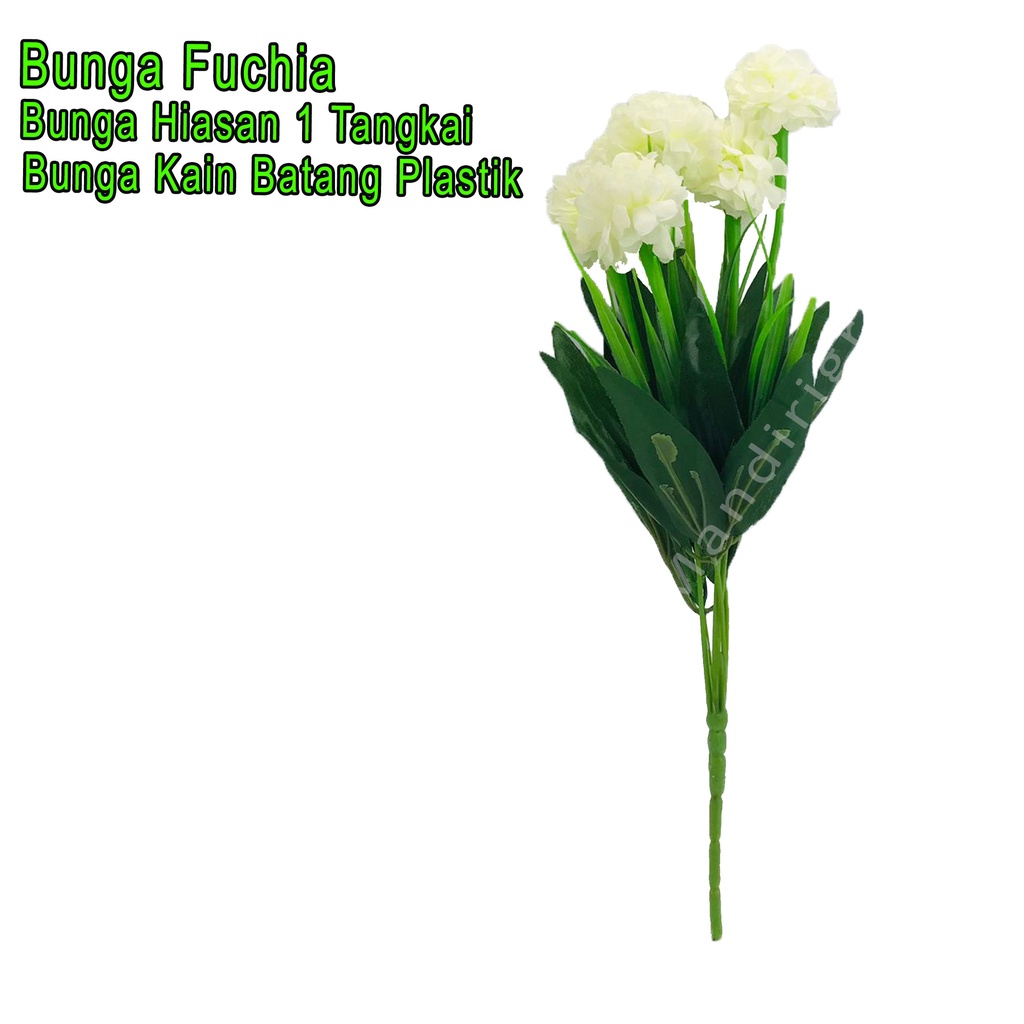 Bunga Hiasan *Bunga Hydrangea * Bunga Kain Batang Plastik *1 tangkai