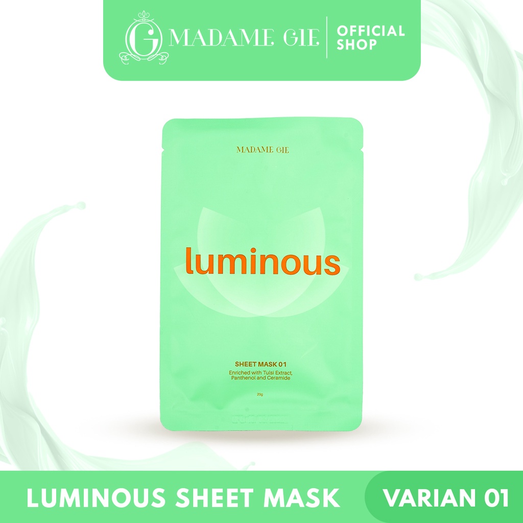 *galerybeautysemarang* Madame Gie Luminous Sheet Mask - Skincare Masker Wajah