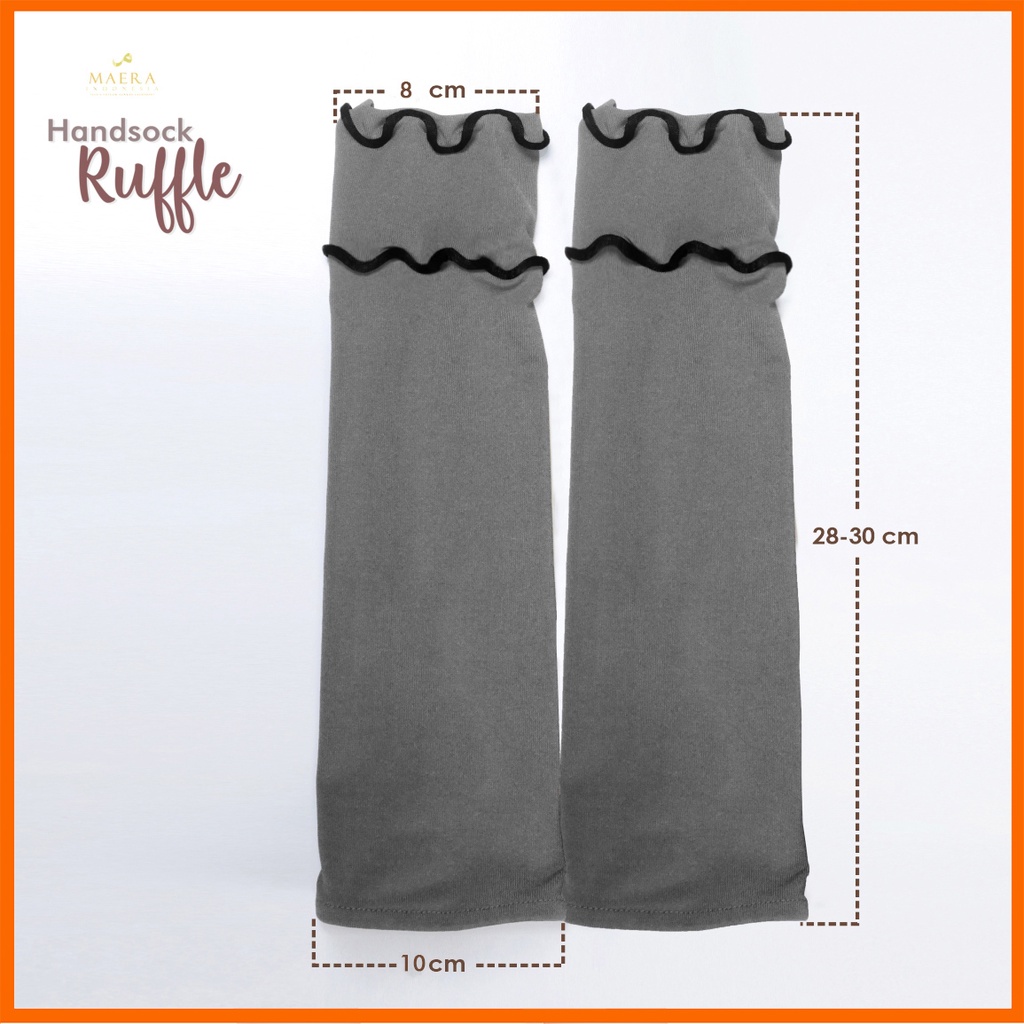 Handsock Manset Tangan Ruffle Bahan Jersey Premium By Maera Indoneis