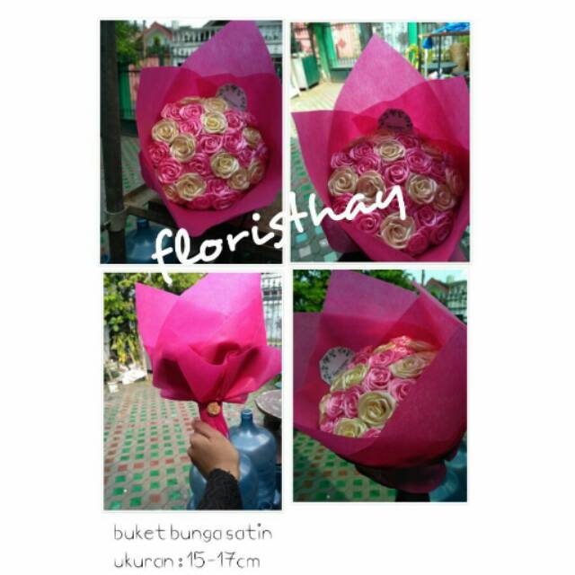Bucket Bunga Satin