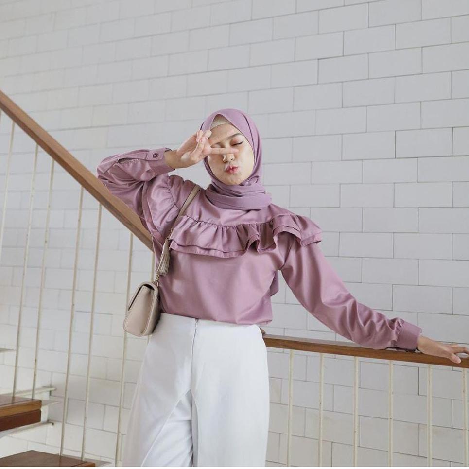 Dijamin Miring harga.. Grosir Baju Murah Atasan Blouse Wanita Muslim Narina