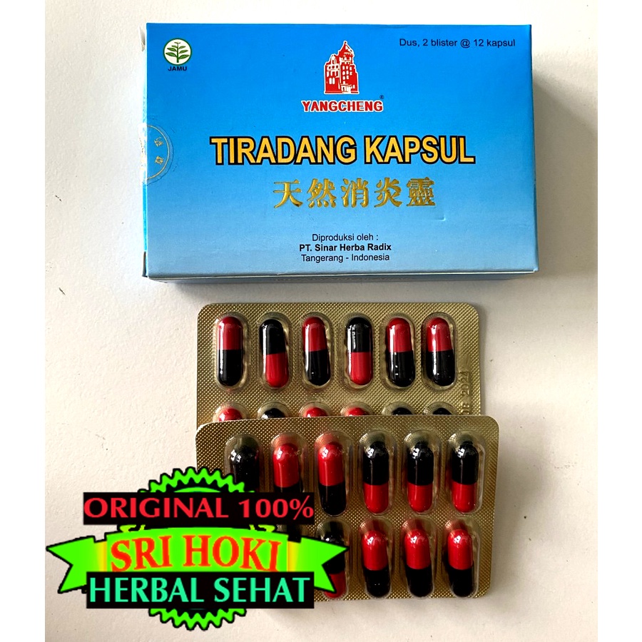 Obat Herbal Cina Radang Batuk Sakit Tengorokan Tiradang Kapsul Tian Ran Xiao Yang Ling Original BPOM