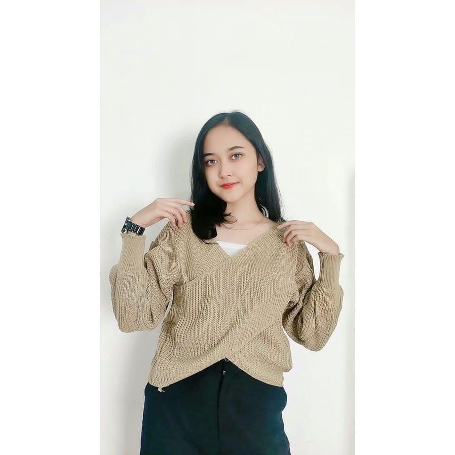 Belleza outlet baju rajut Cardigan rajut atasan wanita kireo outer