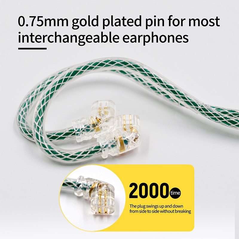 KZ OFC Copper Upgrade Green Cable Earphone - Type C