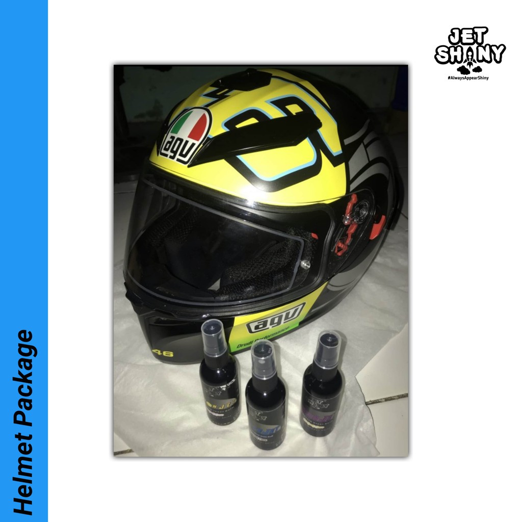 JetShiny Paket Helmet Care Glossy &amp; Doff | Proteksi , Pembersih dan Pewangi Helm 60 mL