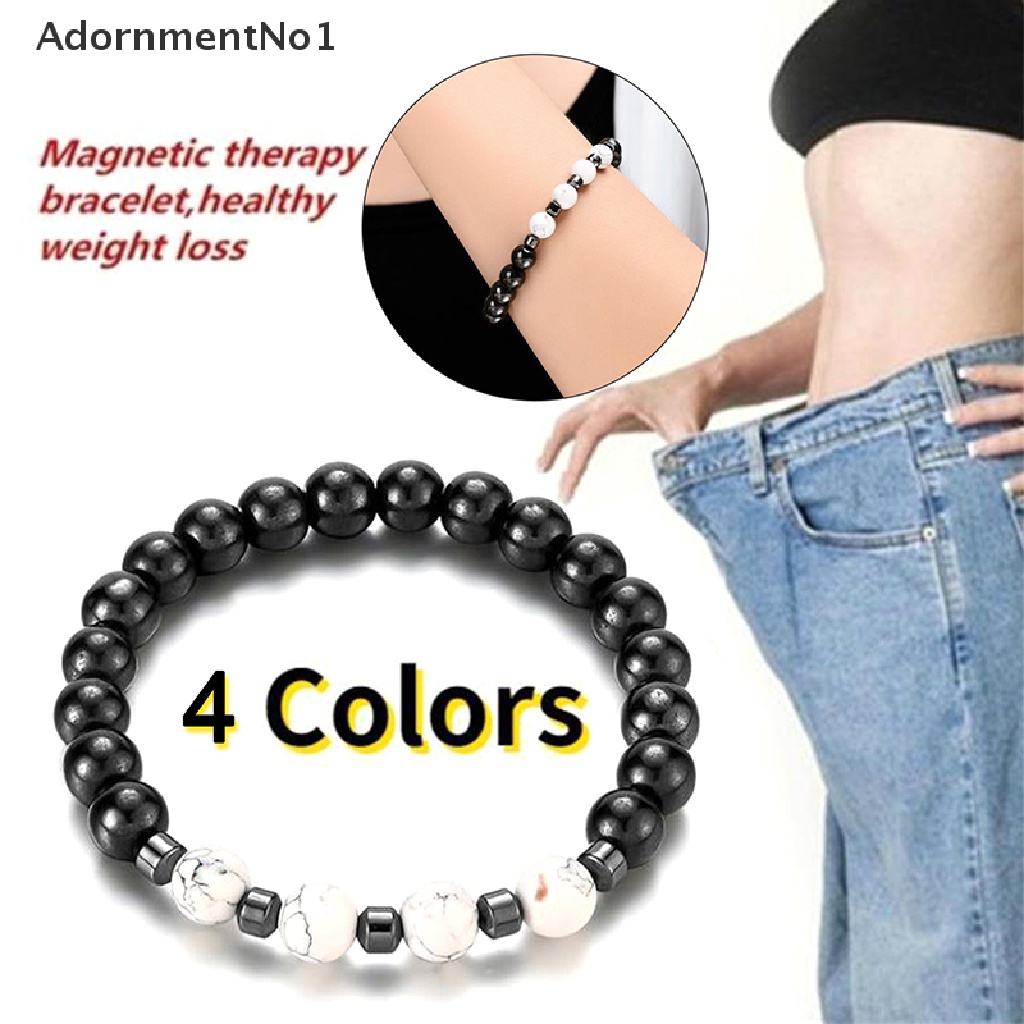 (AdornmentNo1) Gelang Tangan Magnetik Hematite Untuk Kesehatan / Menurunkan Berat Badan Pria / Wanita