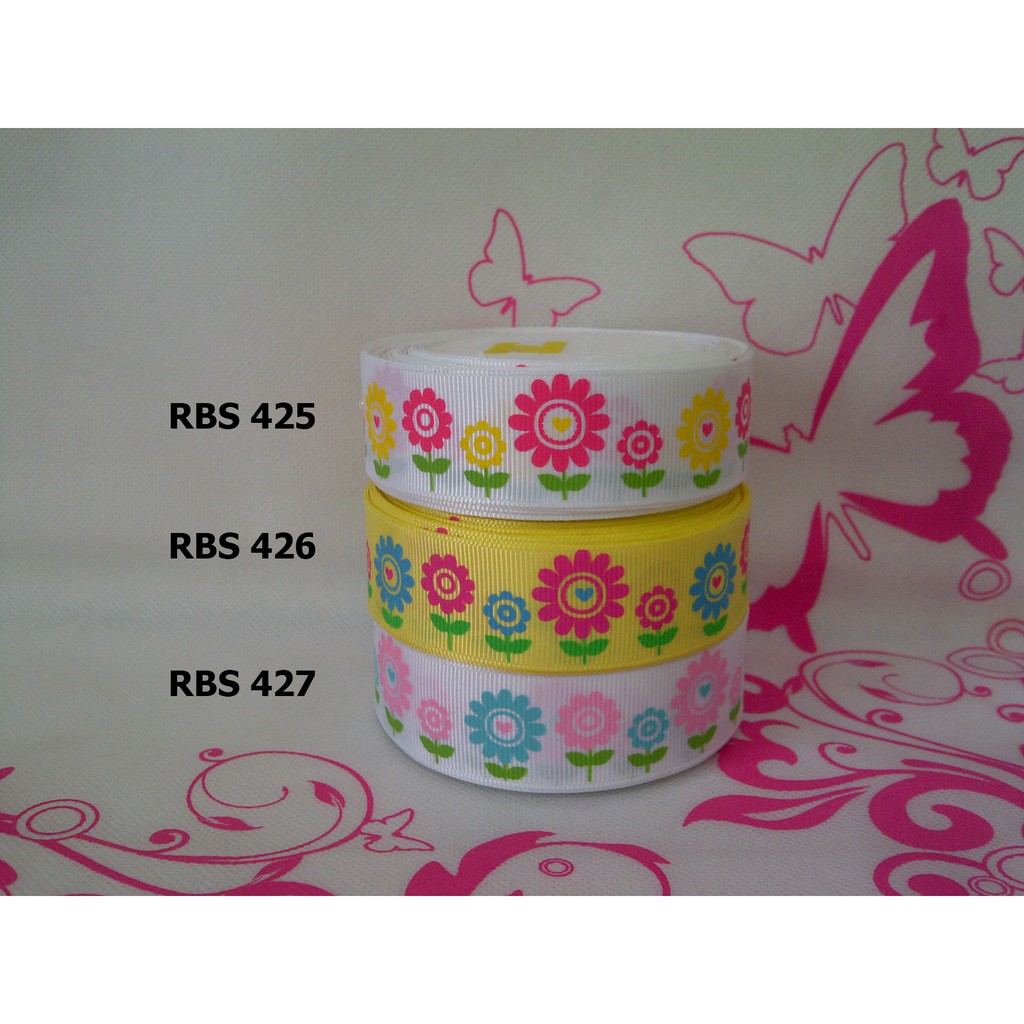 

[10 YARD] PITA GROSGRAIN MOTIF BUNGA SALE RBS 425,426,427