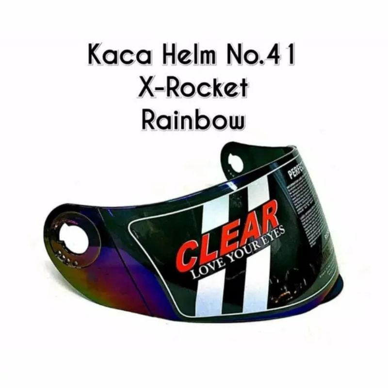 [COD] Distributor KACA Visor KYT X-ROCKET Iridium Silver || x rocket silver Chrome - rainbow pelangi