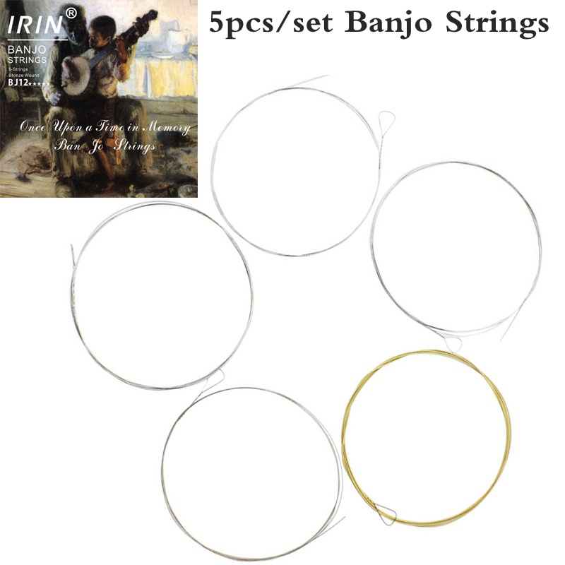 5pcs / Set Banjo Strings 009-012 inch Bahan Stainless Steel Untuk Alat Perbaikan