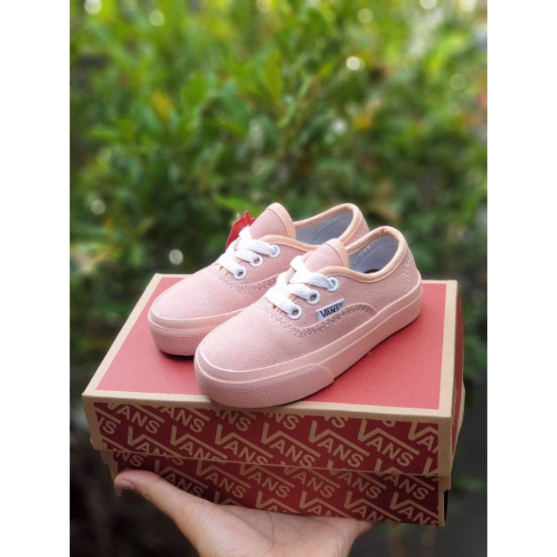 SEPATU VANS ANAK OUTHENTIC FULL PEACH ANAK PEREMPUAN PREMIUM