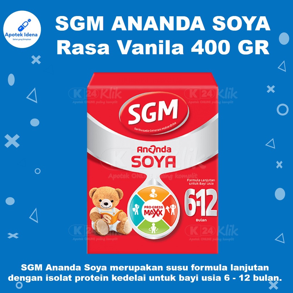 

SGM Ananda Soya 400 GR Susu Formula Lanjut Untuk Anak Usia ( 6 - 12 Bulan )